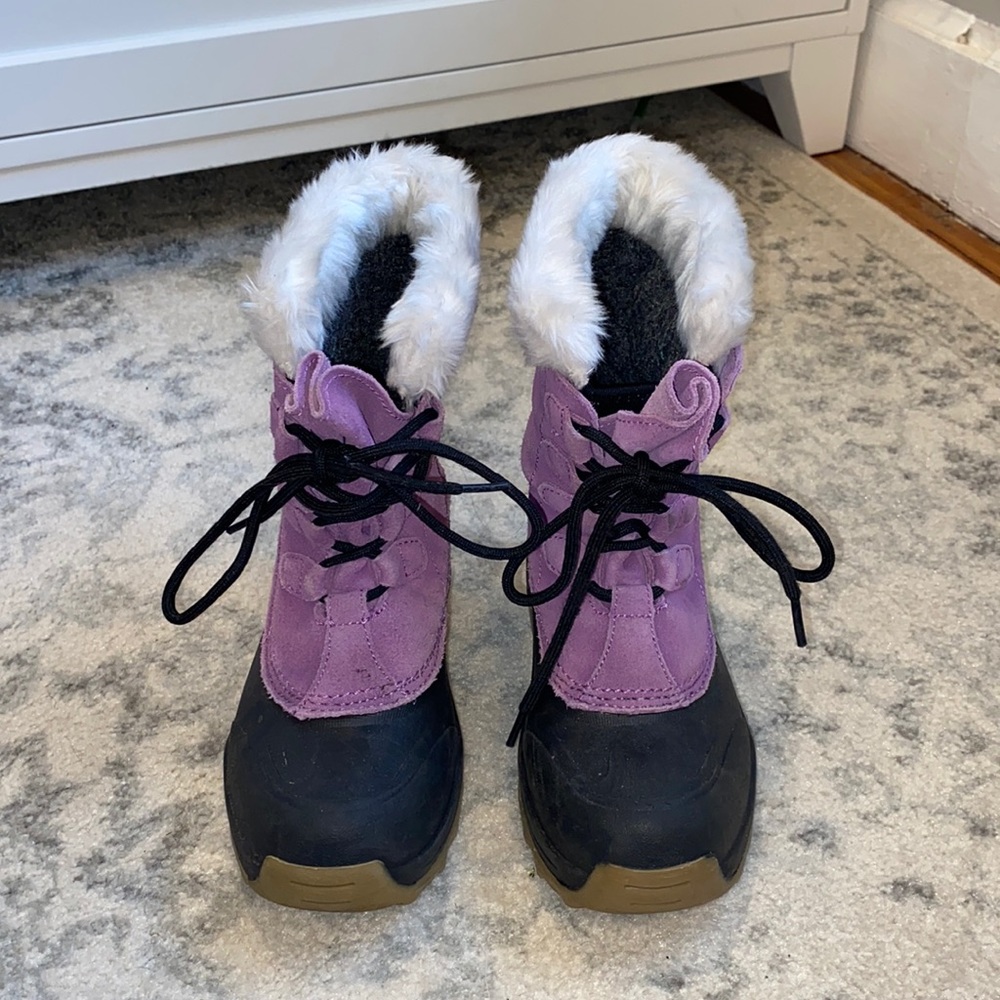 Lands’ End Purple US Size 2 Waterproof Snow Boots
